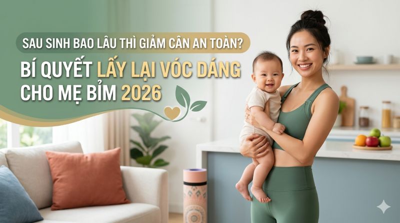 Sau sinh bao lâu thì giảm cân an toàn? Bí quyết lấy lại vóc dáng cho mẹ bỉm 2026