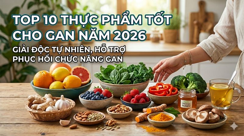 Top 10 thực phẩm tốt cho gan năm 2026: Giải độc tự nhiên, hỗ trợ phục hồi chức năng gan