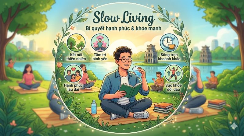Lối sống “Slow Living”: Bí quyết sống chậm để hạnh phúc và khỏe mạnh hơn mỗi ngày