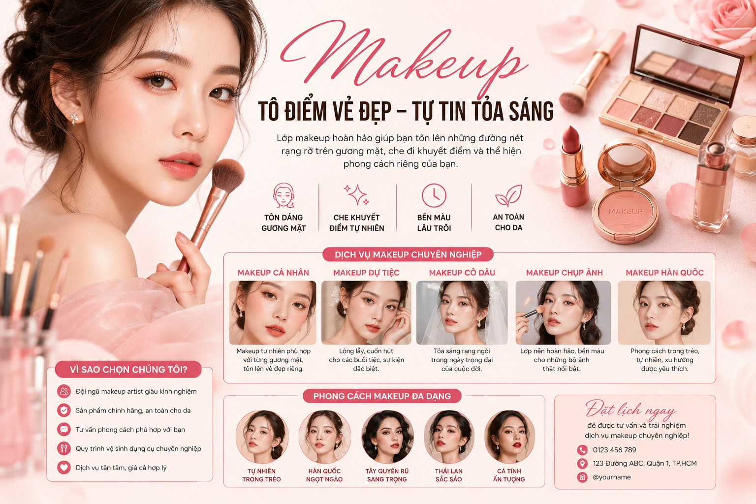 Makeup cô dâu tự nhiên và sắc sảo – Đâu là lựa chọn dành cho bạn?