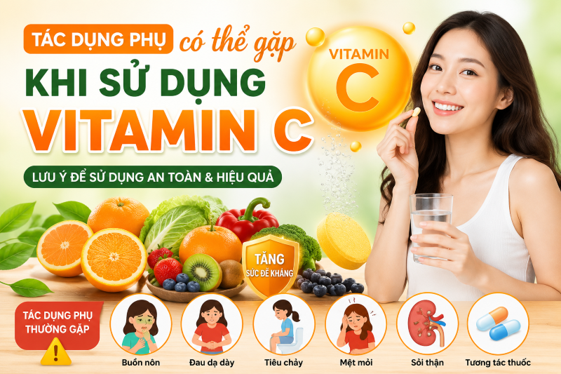 Tác dụng phụ có thể gặp khi sử dụng Vitamin C: Những điều bạn cần biết