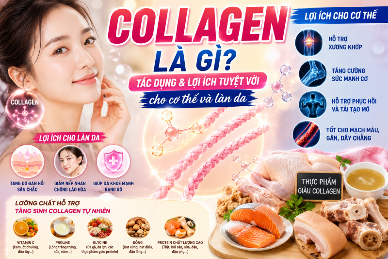Collagen là gì? Collagen có tác dụng gì đối với cơ thể và làn da?