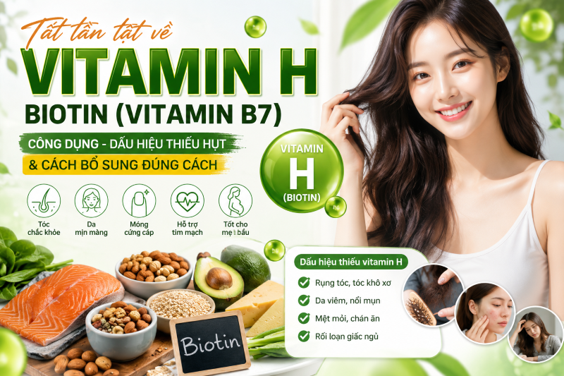 Vitamin H là gì? Công dụng, dấu hiệu thiếu hụt và cách bổ sung đúng cách
