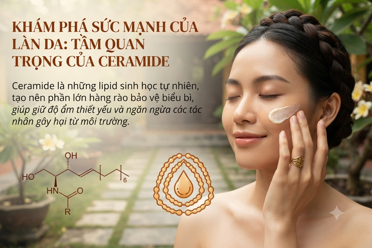 Ceramide có vai trò gì trong phục hồi da? Lợi ích và cách sử dụng hiệu quả