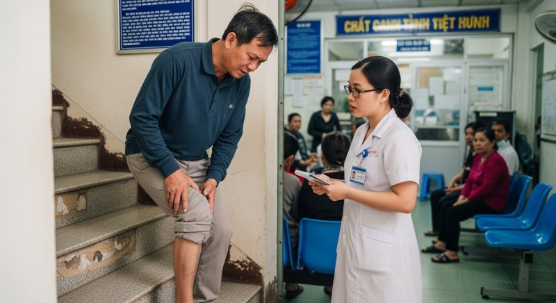 Tổng quan về tình trạng đau khớp gối khi lên cầu thang